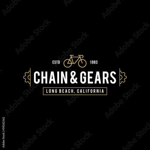 Typographic Bicycle Label Design and Logo