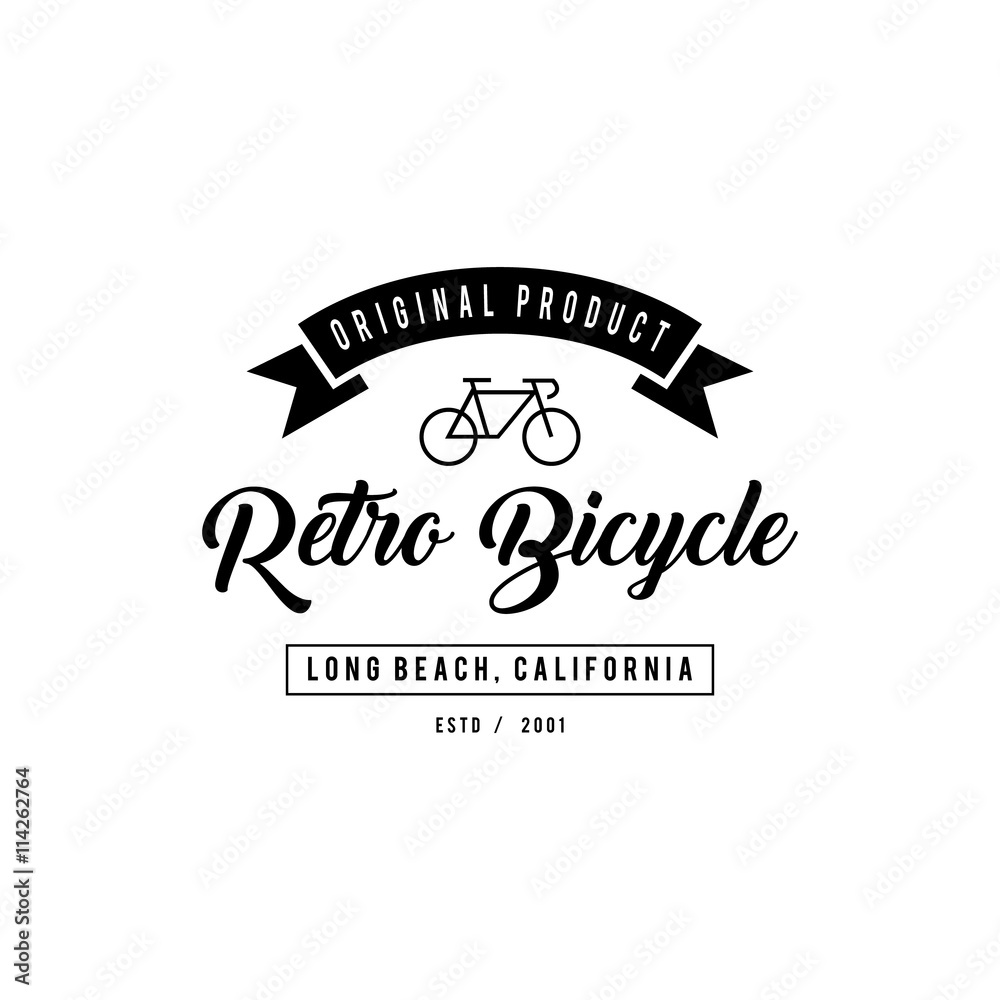 Obraz premium Typographic Bicycle Label Design and Logo