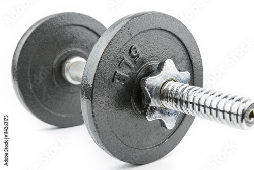 gym equipment, steel dumbbell