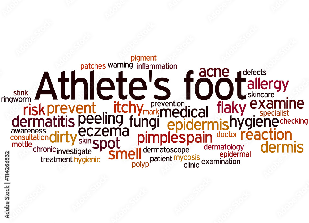 Obraz premium Athlete's foot, word cloud concept 2
