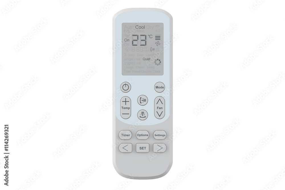 Air conditioner Remote Control, 3D rendering Air conditioner Remote Control, 3D rendering