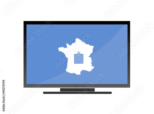 Election en France dans un écran de télévision