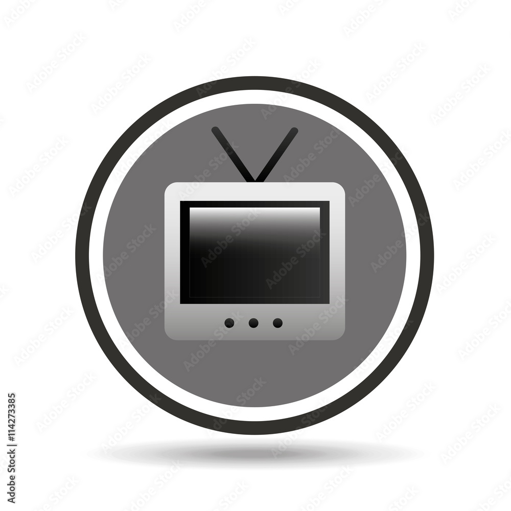 old tv drawing isolated icon design old tv drawing isolated icon design