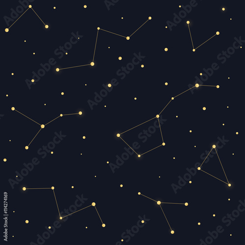 Stars and constellations pattern