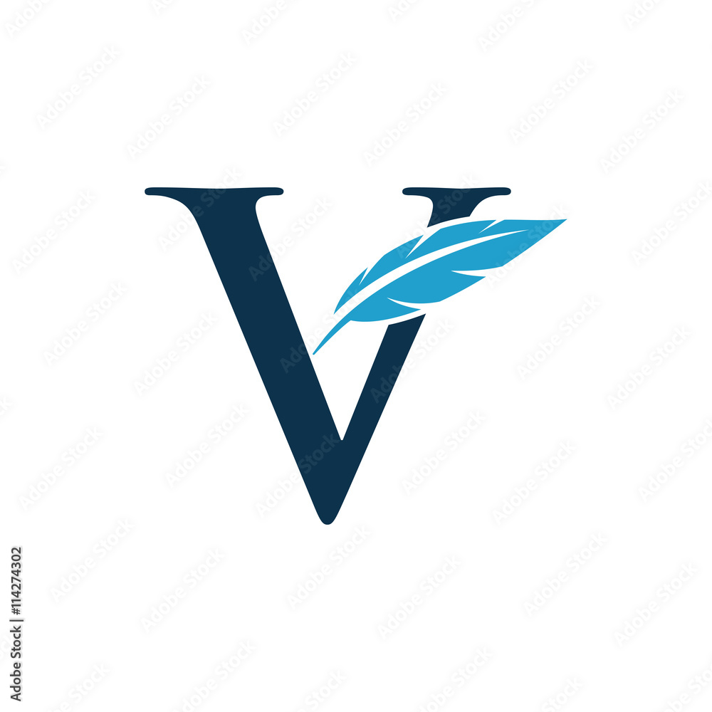 initial letter with feather initial letter with feather