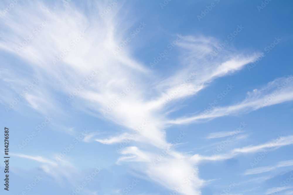 blue sky bright with white cloud background