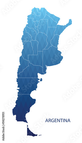 Canvas Print Argentina map