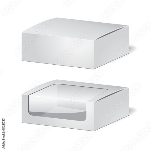 set of cadrboard package isolated box on the white background. m