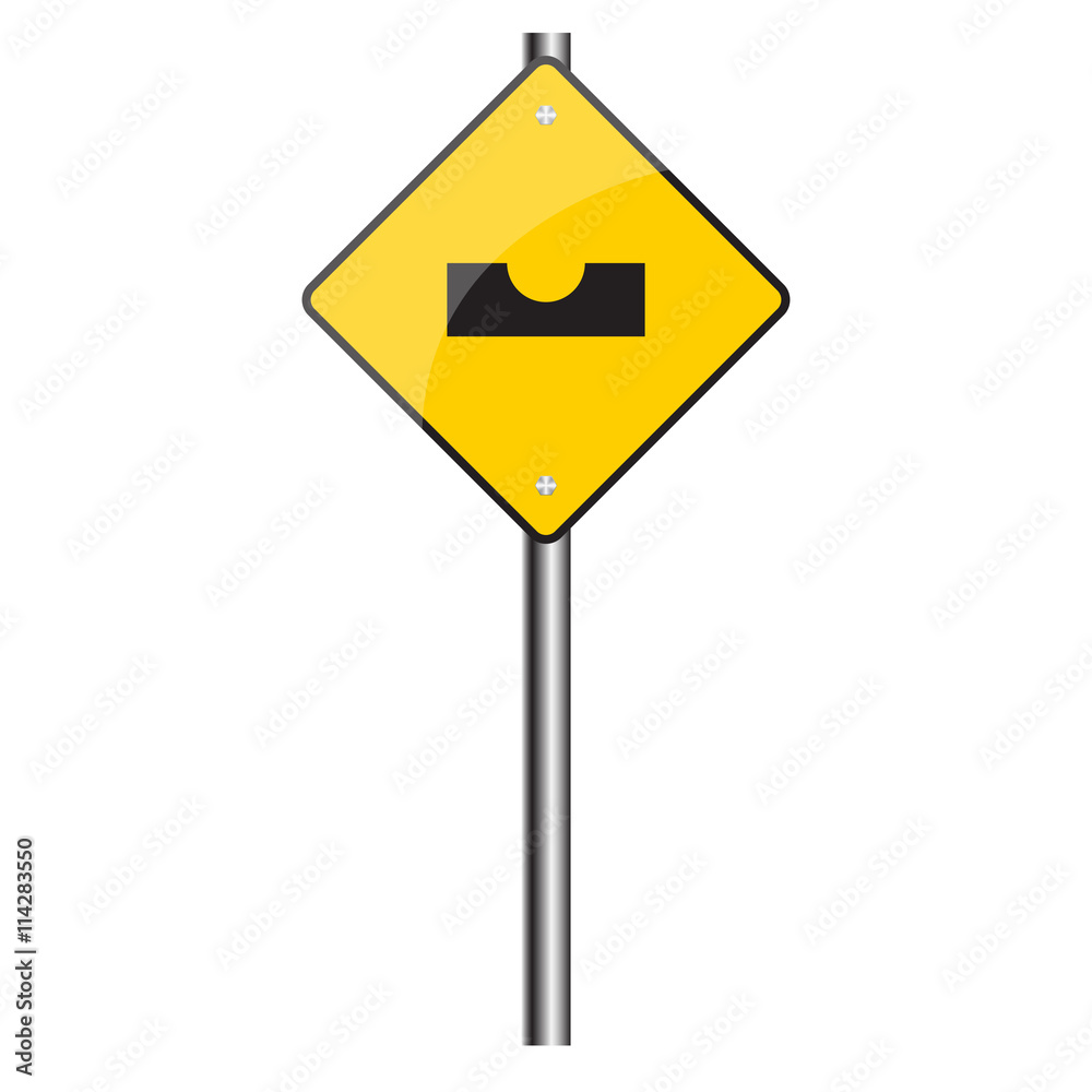 Traffic sign road, Vector image. Traffic sign road, Vector image.