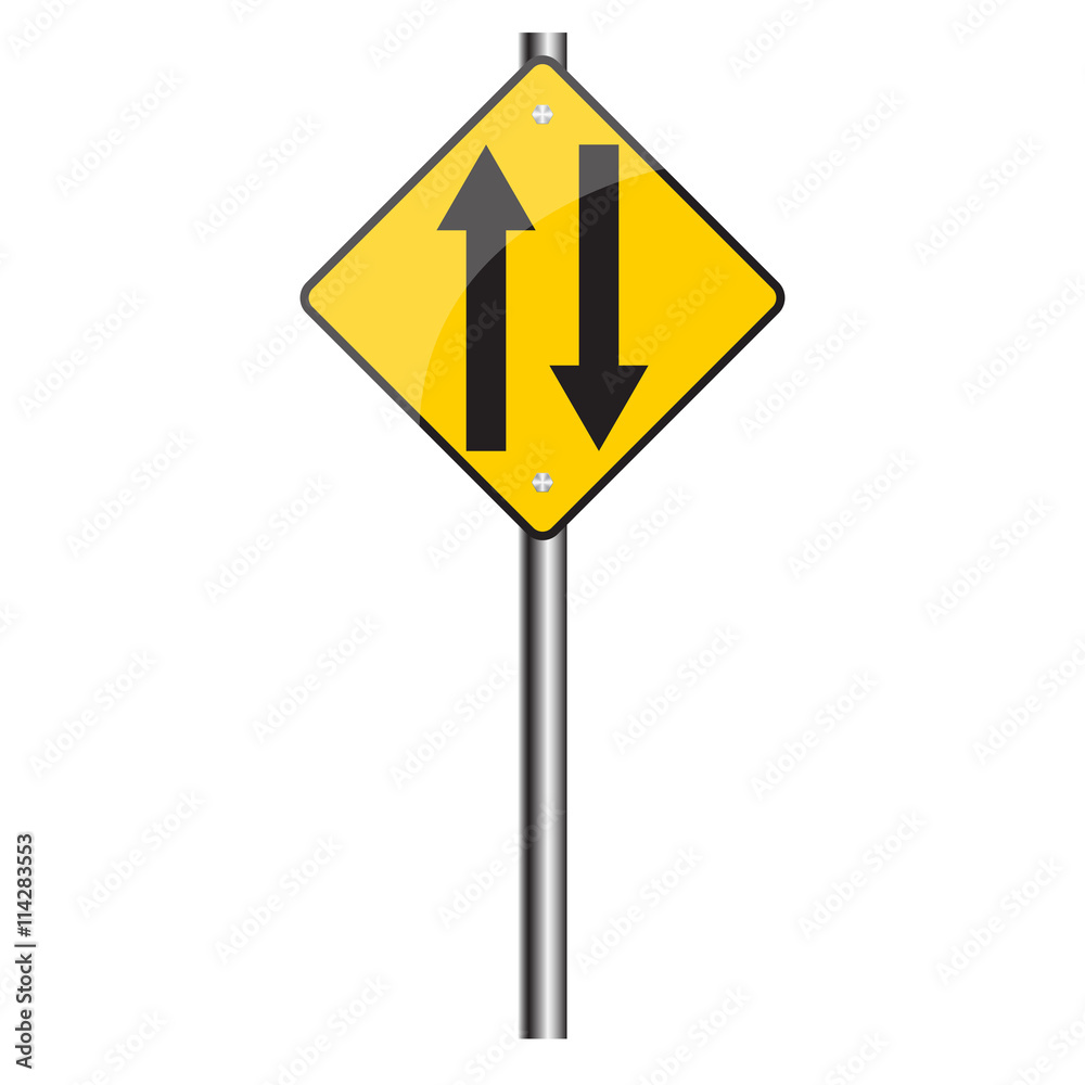 Traffic sign road, Vector image.