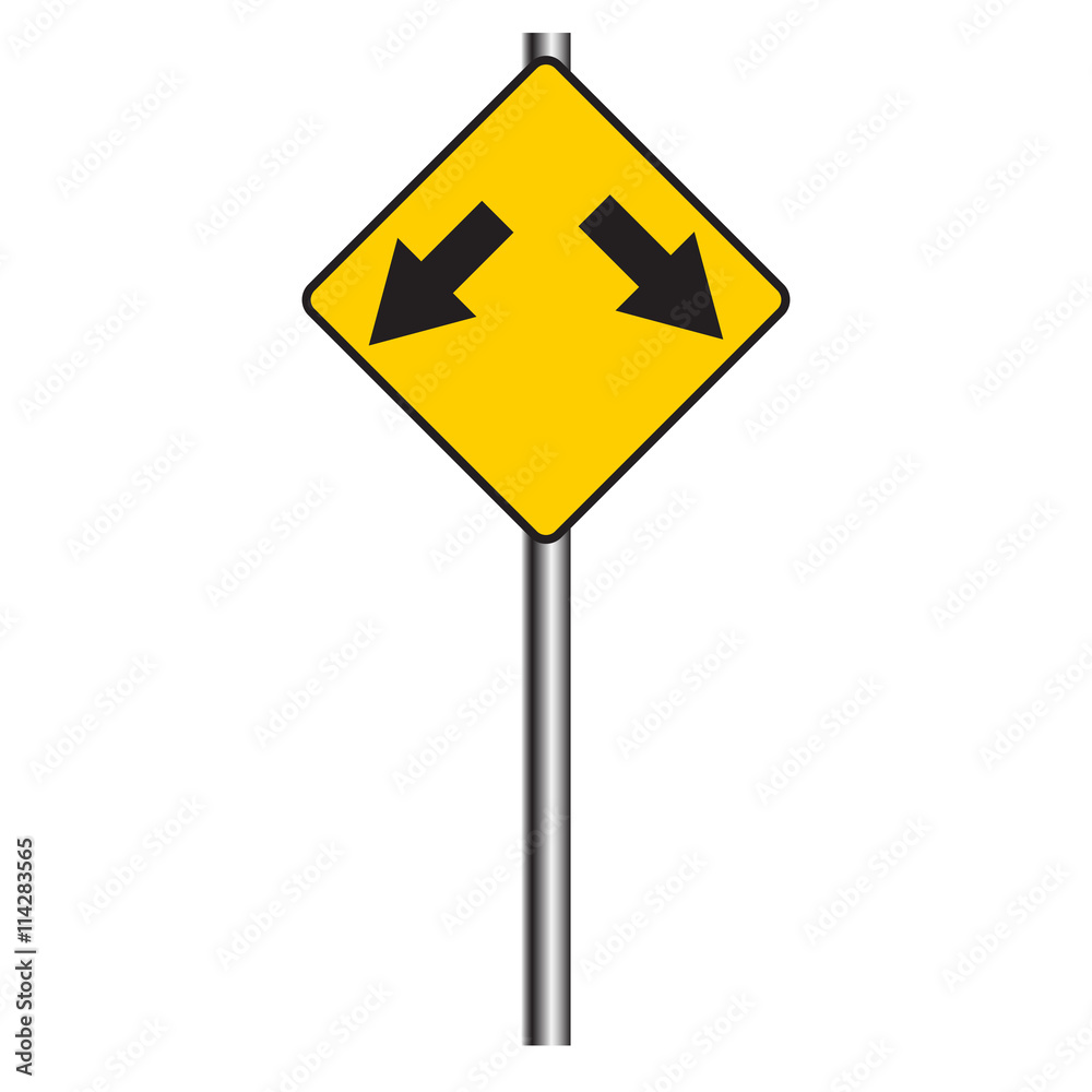 Traffic sign road, Vector image. Traffic sign road, Vector image.