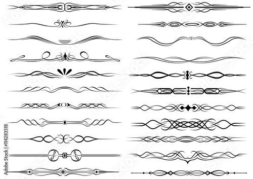 Vintage Dividers and Borders - Collection for Decoration and Ornate, Vector