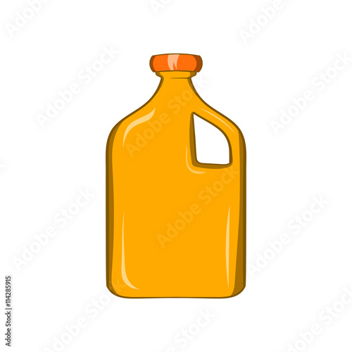 Packaging for engine oil icon, cartoon style