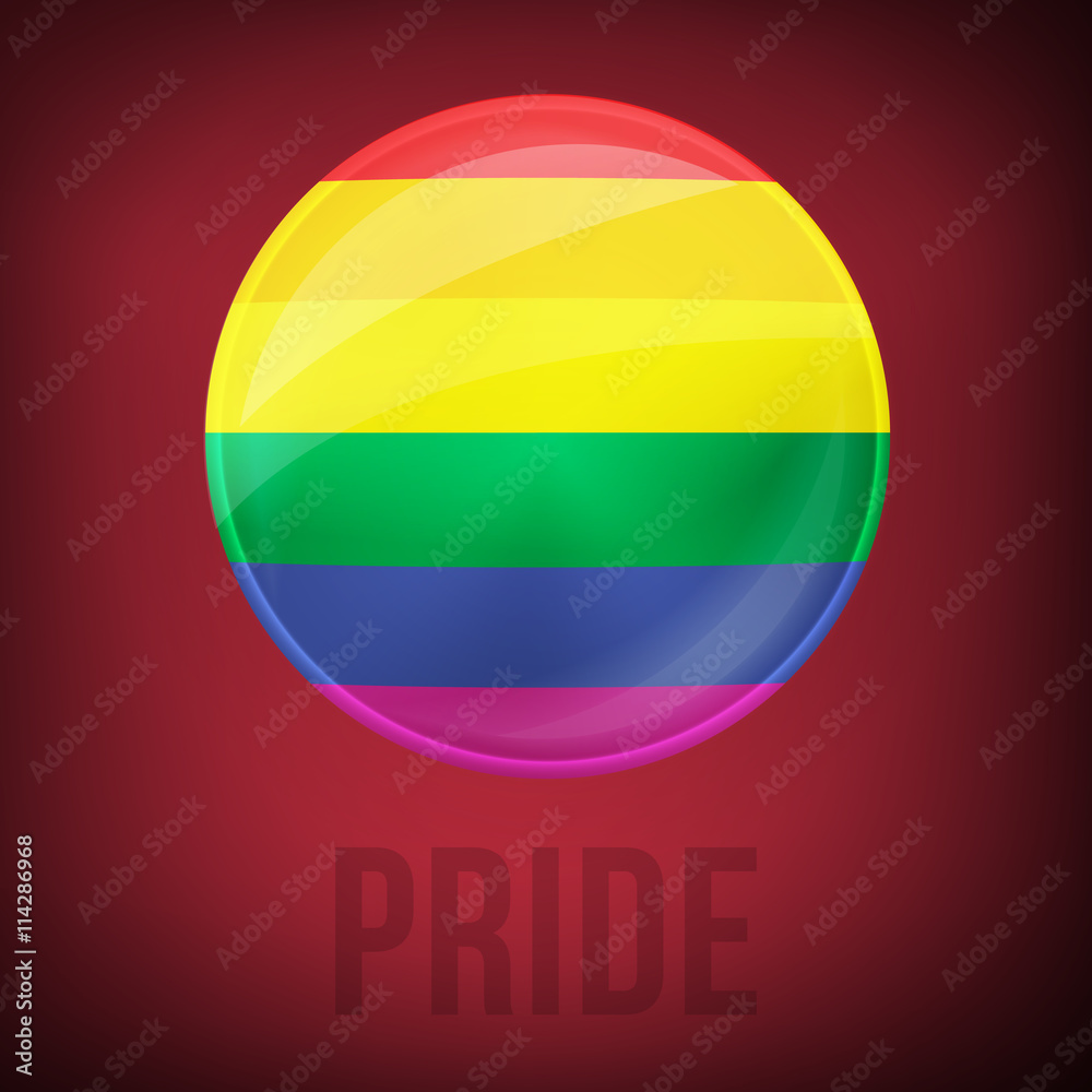 Rainbow flag lbgt badge with pride lettering, momorial lbgt rainbow badge, vector illustration Rainbow flag lbgt badge with pride lettering, momorial lbgt rainbow badge, vector illustration
