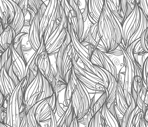 Beautiful seamless pattern with swirls look like a flames. Great textures for your design.