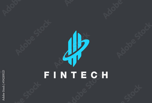 Corporate Business Fintech Logo abstract vector Real Estate icon