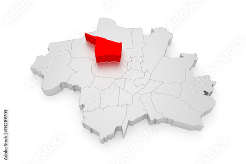 Moosach, München Bezirke 3D