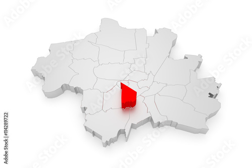 Sendling, München Bezirke 3D
