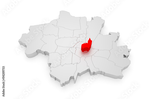 Altstadt-Lehel, München Bezirke 3D