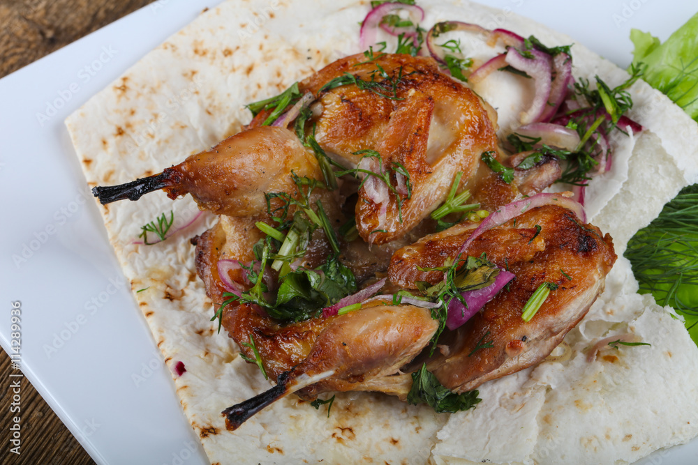 Grilled quail Grilled quail