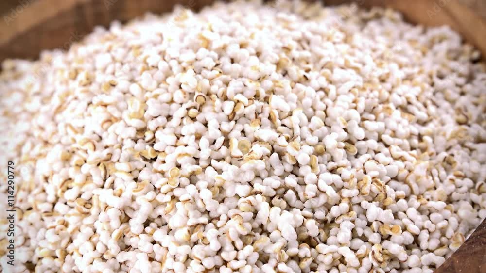 rotating Amaranth (puffed) as not loopable 4K UHD footage