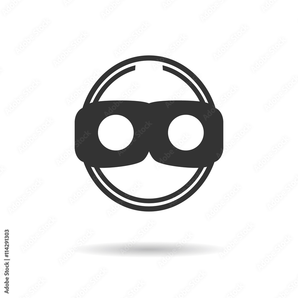 Virtual Reality Icon - VR silhouette vector Virtual Reality Icon - VR silhouette vector