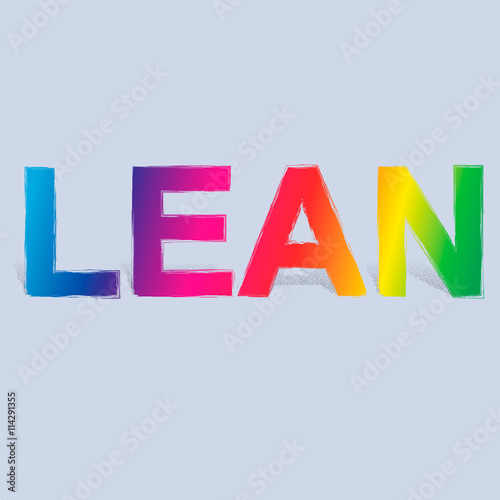 Abstract vector background with title Lean
