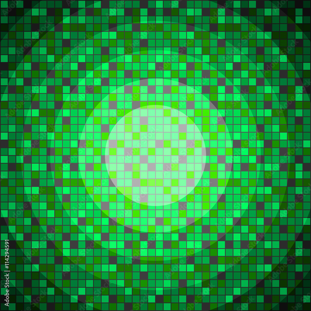 Abstract green pixeled background in the shape of circle. Abstract green pixeled background in the shape of circle.