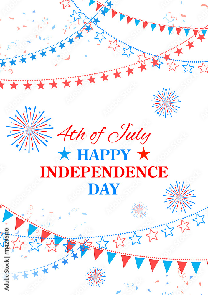 Obraz premium Happy Independence Day of America
