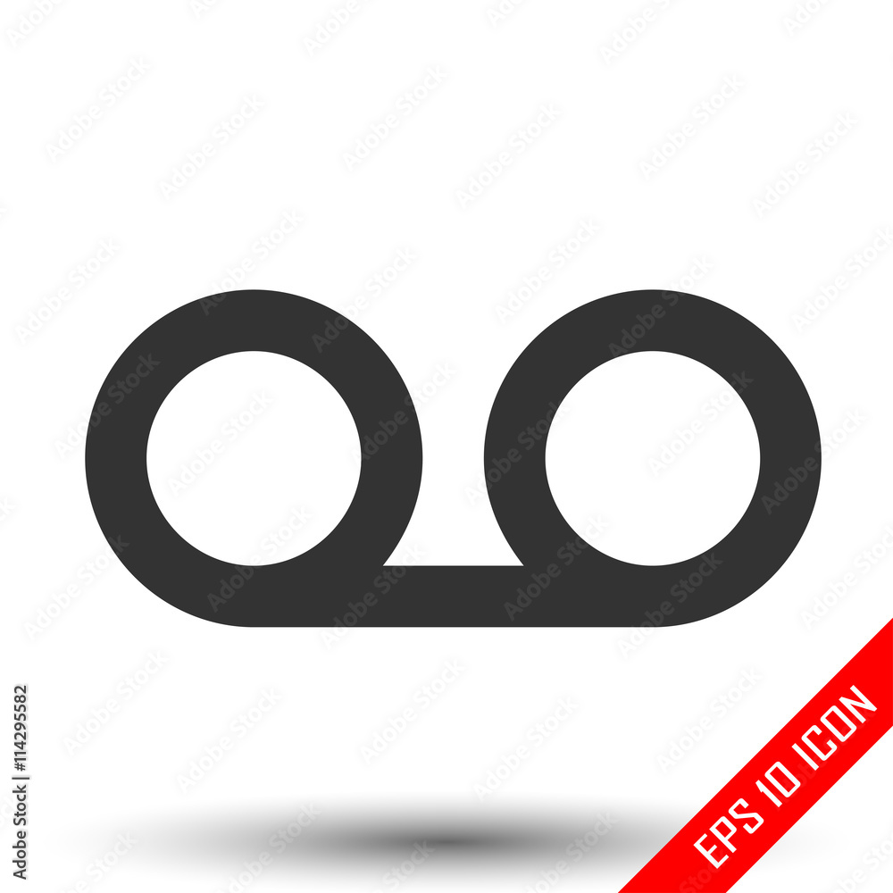 Answering machine icon. Voice mail symbol. Editable vector icon on white background. Answering machine icon. Voice mail symbol. Editable vector icon on white background.