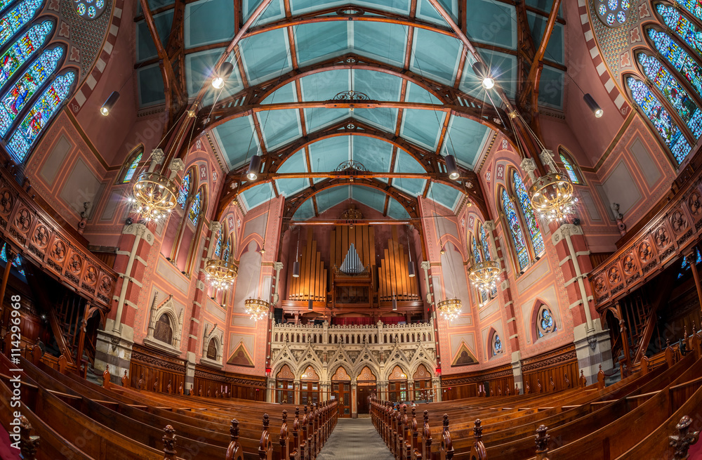 Interior of the Old South Church in Boston, Massachussets