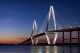 Sunset at the Arthur Ravenel Jr. Bridge across the Cooper River in Charleston, South Carolina