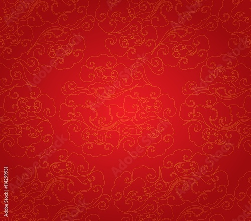 Oriental Chinese New Year pattern background