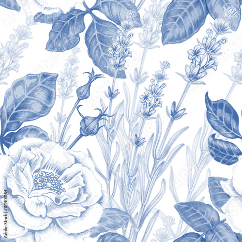 Floral vintage seamless pattern