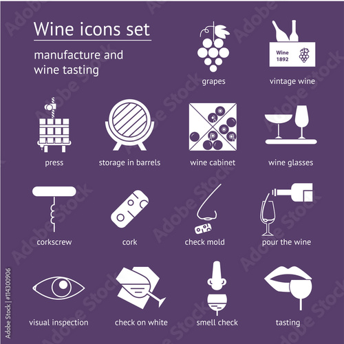 Wine icons collection photo