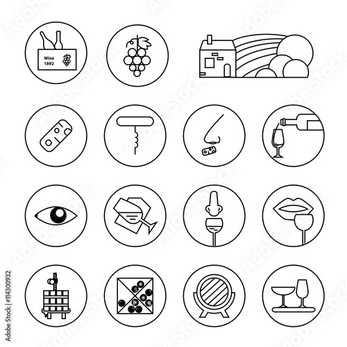 Wine icons collection