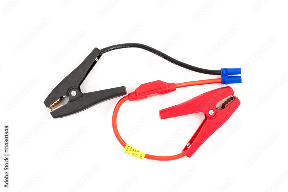 Jumper cable isolated on white background Jumper cable isolated on white background