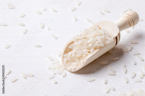 rice with scoop