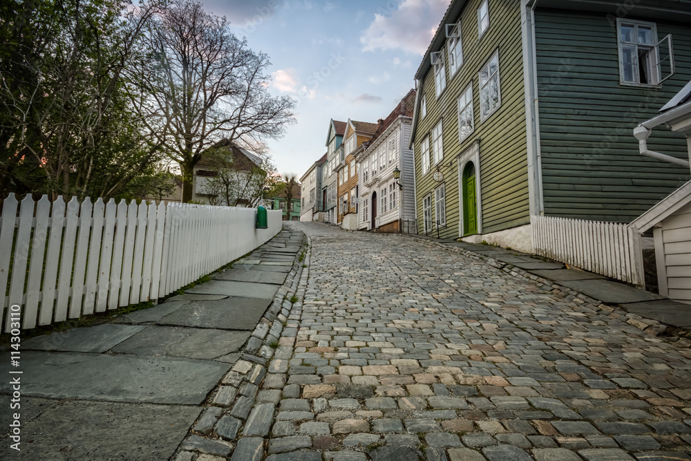The open air museum Gamle Bergen, Norway