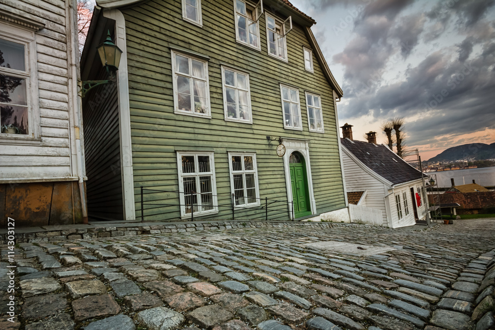 The open air museum Gamle Bergen, Norway