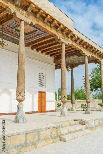 The wooden pillars of Khakim Kushbegi Mosque photo