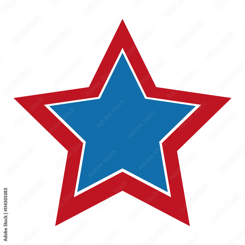 Set of Red White and Blue Stars Vector Set of Red White and Blue Stars Vector