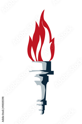 torch with flame icon
