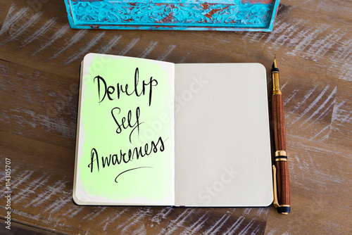 Obraz na płótnie Handwritten Text Develop Self Awareness w salonie