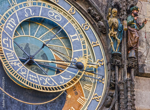 Prague. Astronomical Clock in Old Town  Czech Republic.