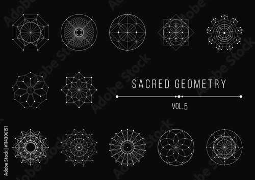 Sacred Geometry Bundle. Vector Illustration