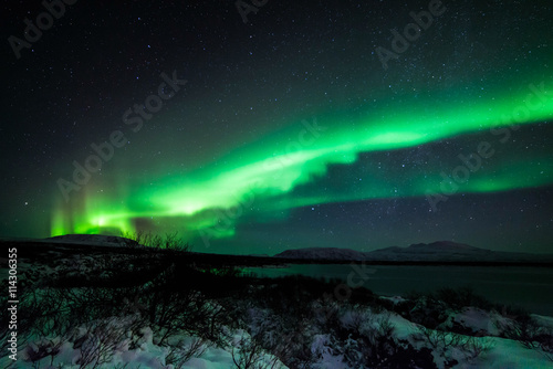 An aurora, sometimes referred to as a polar light, is a natural light display in the sky, predominantly seen in the high latitude (Arctic and Antarctic) regions.