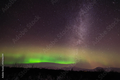 Aurora and Milky Way