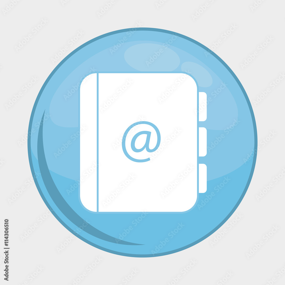 Social Media button represented by agend multimedia app . Colorfull and isolated illustration Social Media button represented by agend multimedia app . Colorfull and isolated illustration