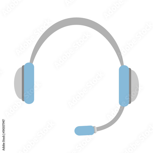 Sound and music concept represented by headphone icon. isolated and flat illustration 